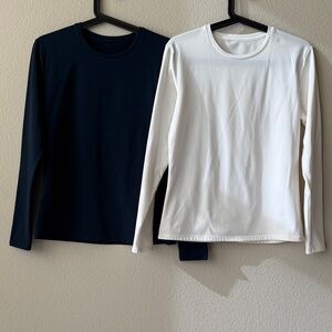 Thermal Tops Navy and White Long Sleeve